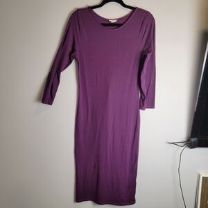 Yelete Long Sleeve Purple Dress